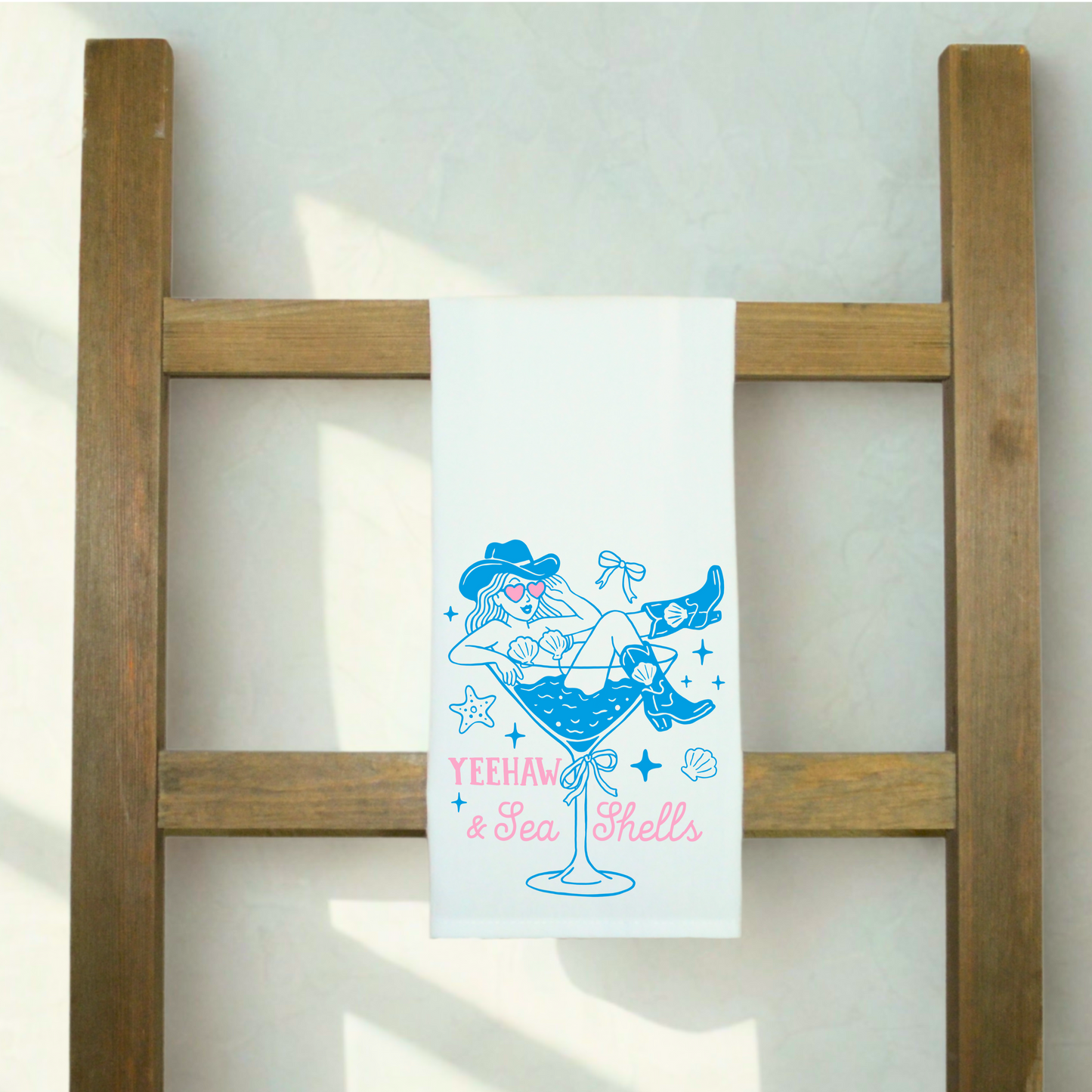 Coastal Cowgirl Tea Towel