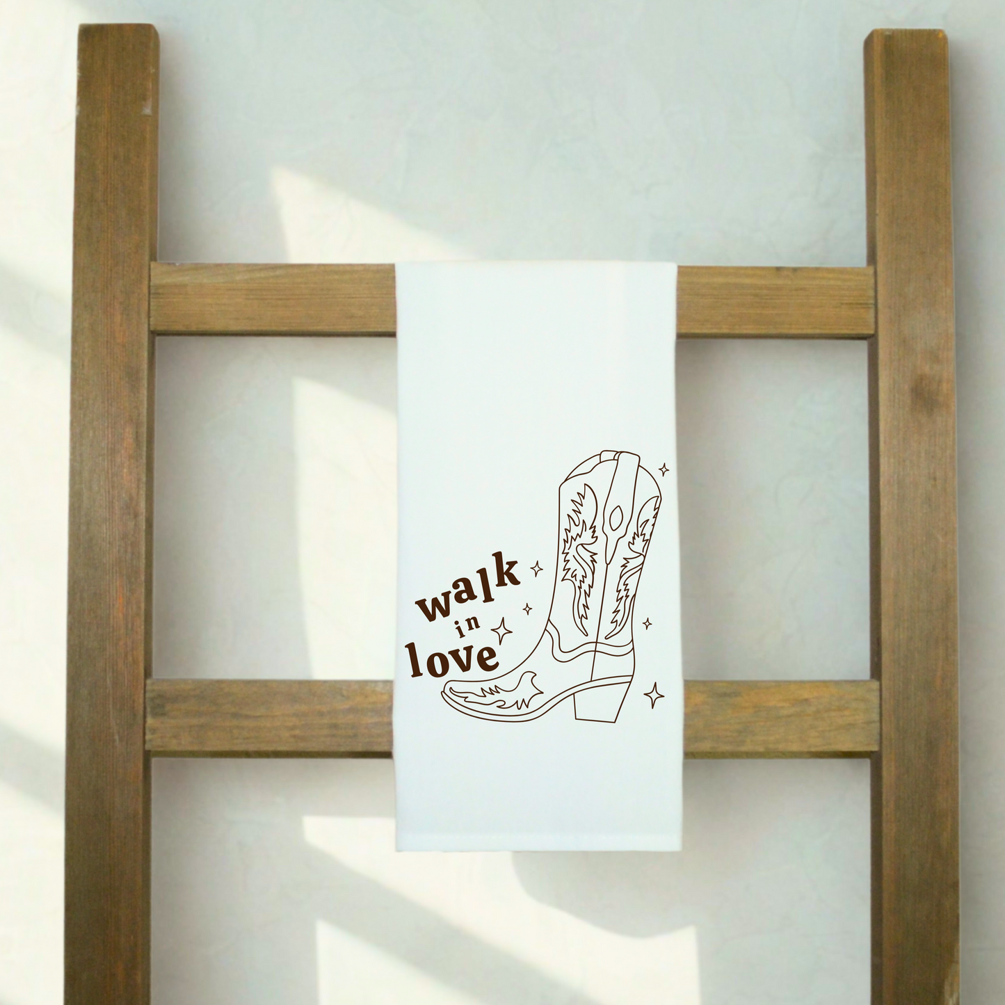 Walk in Love Tea Towel