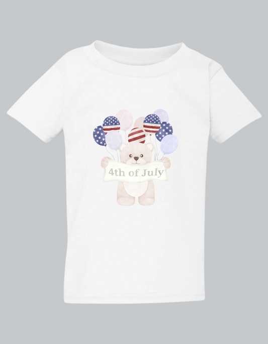 4th of July Teddy Kids Tee