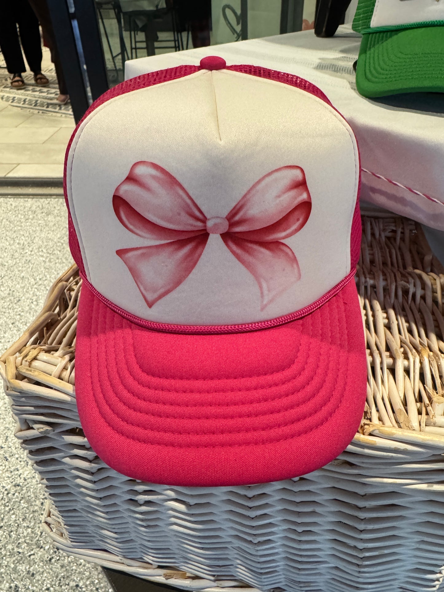 Hot Pink Bow Trucker