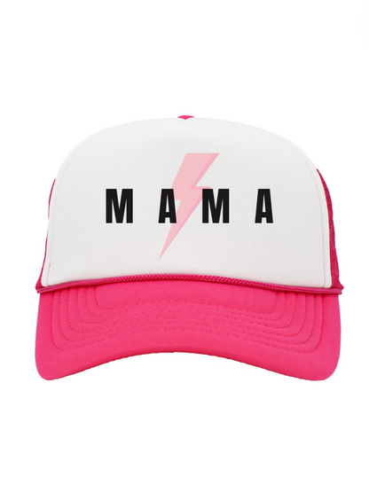 Pink Lightening MAMA Trucker Hat